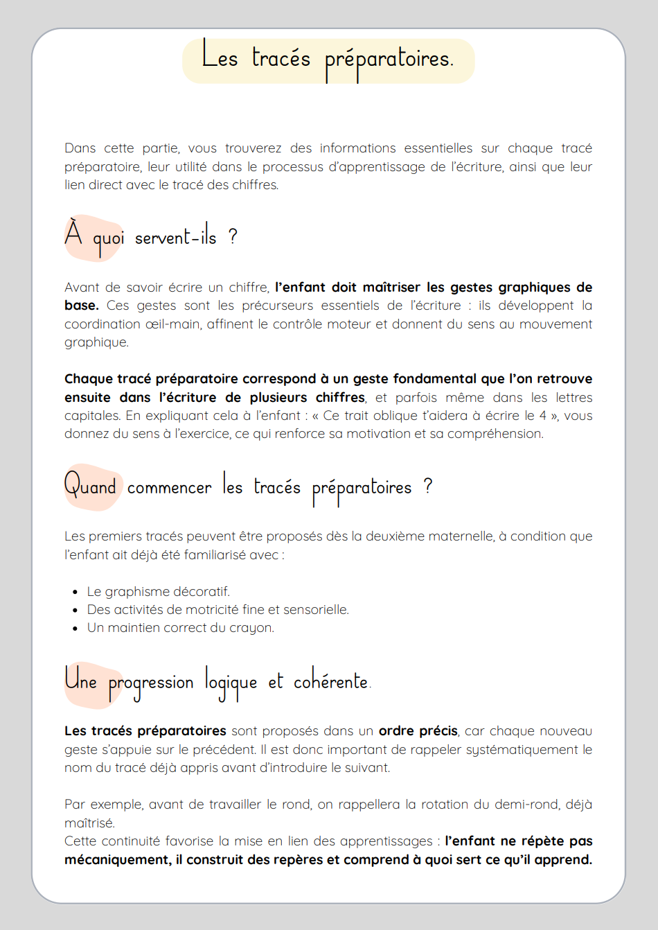 Exercices et activités